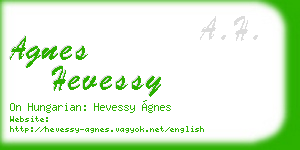 agnes hevessy business card